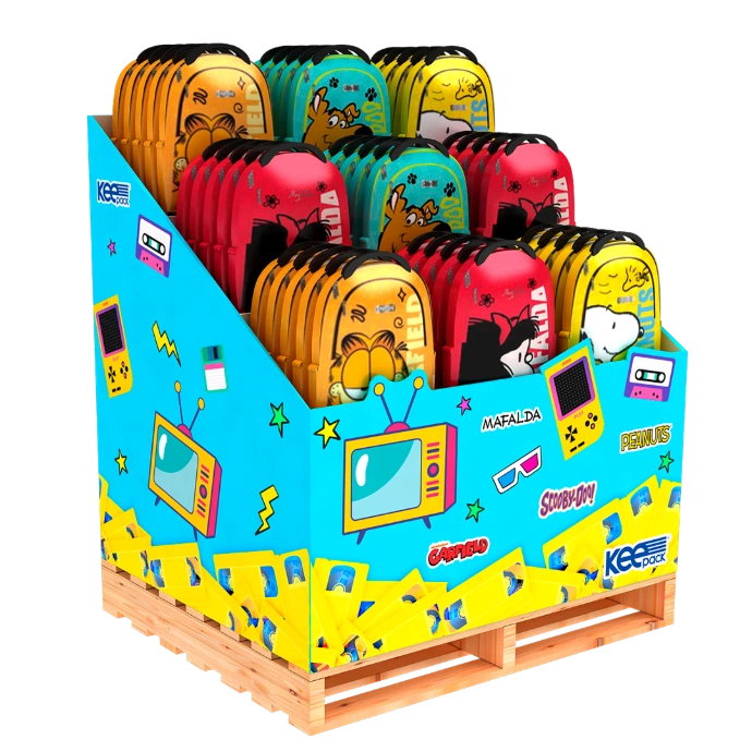 "Pallet Shippers de Alta Resistencia Diseñados para el Manejo con Montacargas con Exhibipop."
