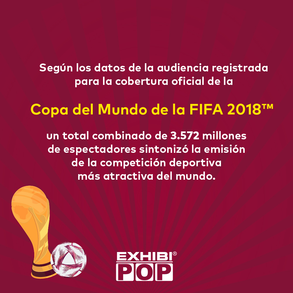 Según los datos de la audiencia registrada para la cobertura oficial de la Copa del Mundo de la FIFA 2018™, un total combinado de 3.572 millones de espectadores sintonizó la emisión